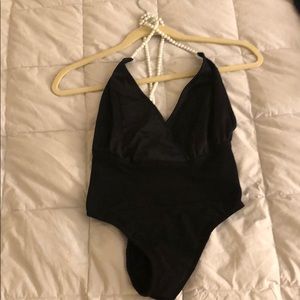 Revolve/motel brand bodysuit with pearl straps